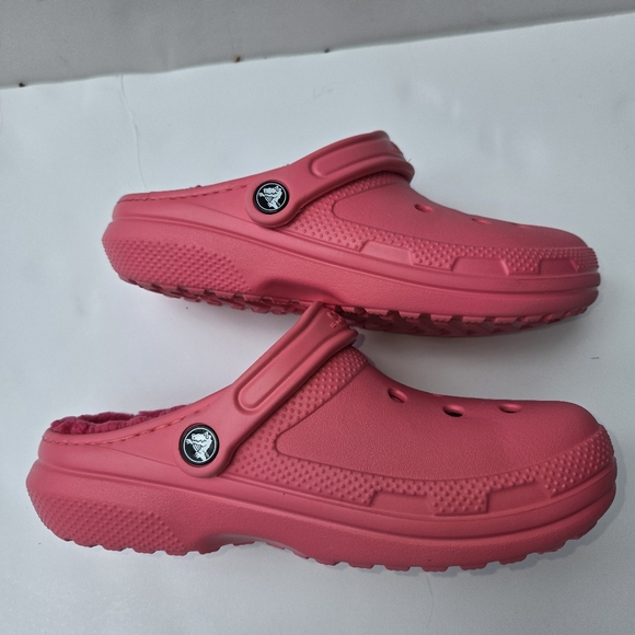 Crocs Adult Classic Pink Clogs Mules Lined Women 7 Men 5 Unisex Comfort Slides - Picture 11 of 11